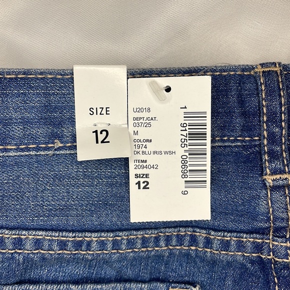 THE CHILDREN’S PLACE JEAN BERMUDA SHORTS WITH STITCHING • SIZE 12 • NWT - Picture 9 of 9